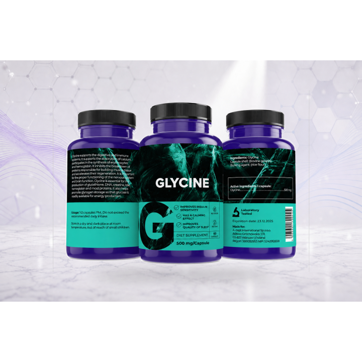 Glycine 500 mg, 60 caps | Vyralon