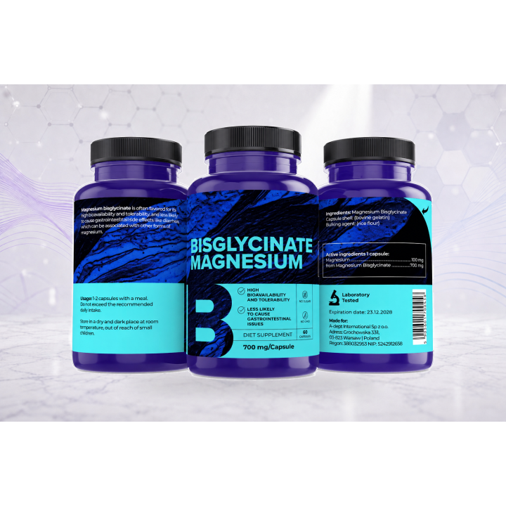 Magnesium Bisglycinate 700 mg, 60 caps | Vyralon