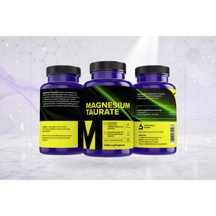 Magnesium Taurate 1200 mg, 60 caps | Vyralon