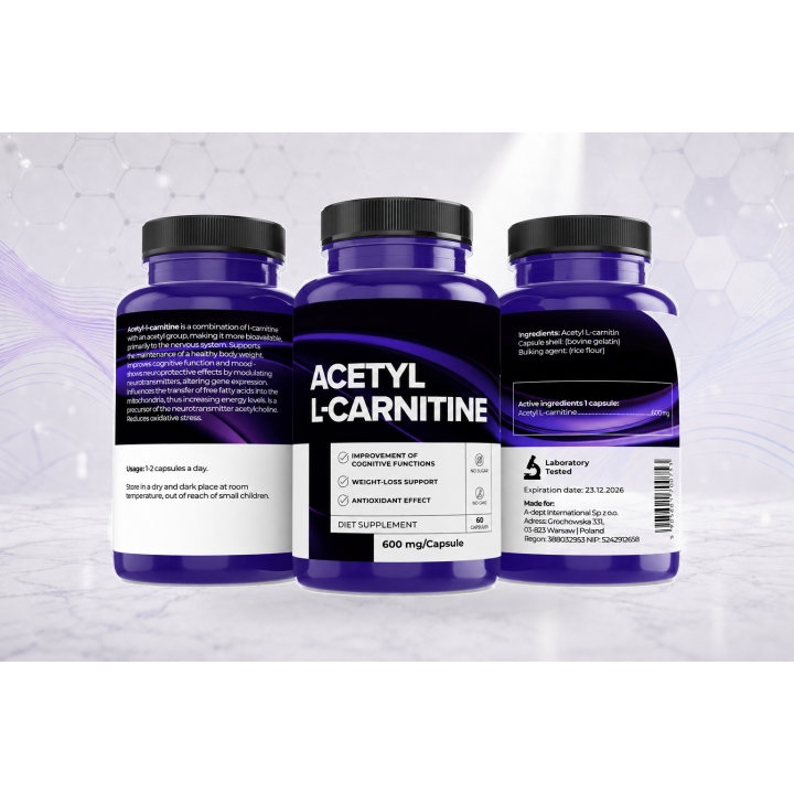 Acetyl-L-Carnitine 600 mg, 60 caps | Vyralon