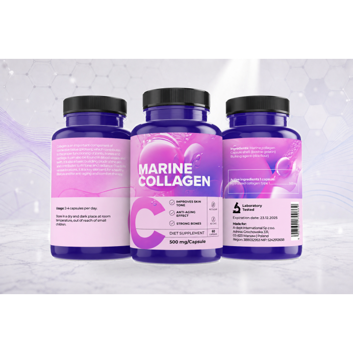 Hydrolyzed Fish Collagen Type I 500 mg, 60 caps | Vyralon
