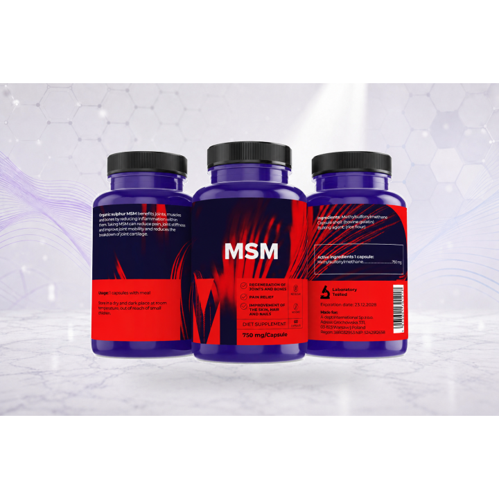 MSM Organic Sulfur 750 mg, 60 caps | Vyralon