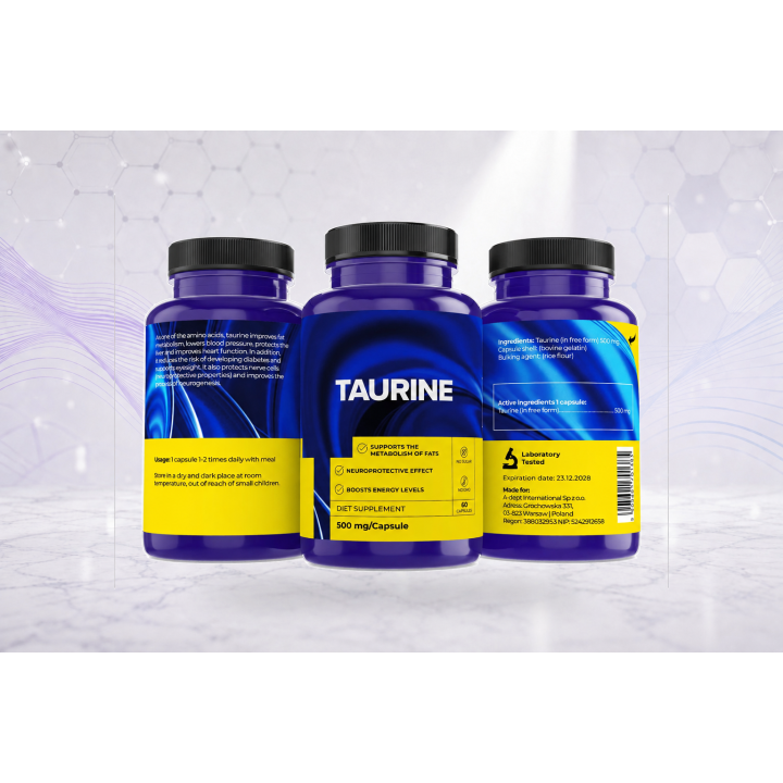 Taurine 500 mg, 60 caps | Vyralon
