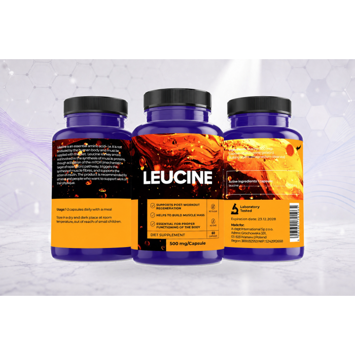 L-leucine 500 mg, 60 caps | Vyralon