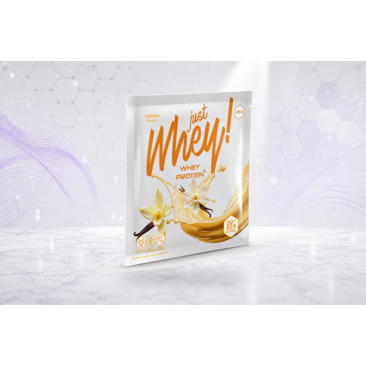 Just Whey! whey protein powder WPC, sachet 35g – VANILLA | Vyralon