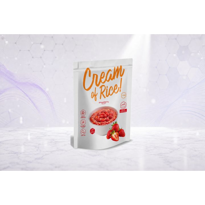 Cream of Rice Grainy, nutritious rice meal, 1 kg – STRAWBERRY | Vyralon