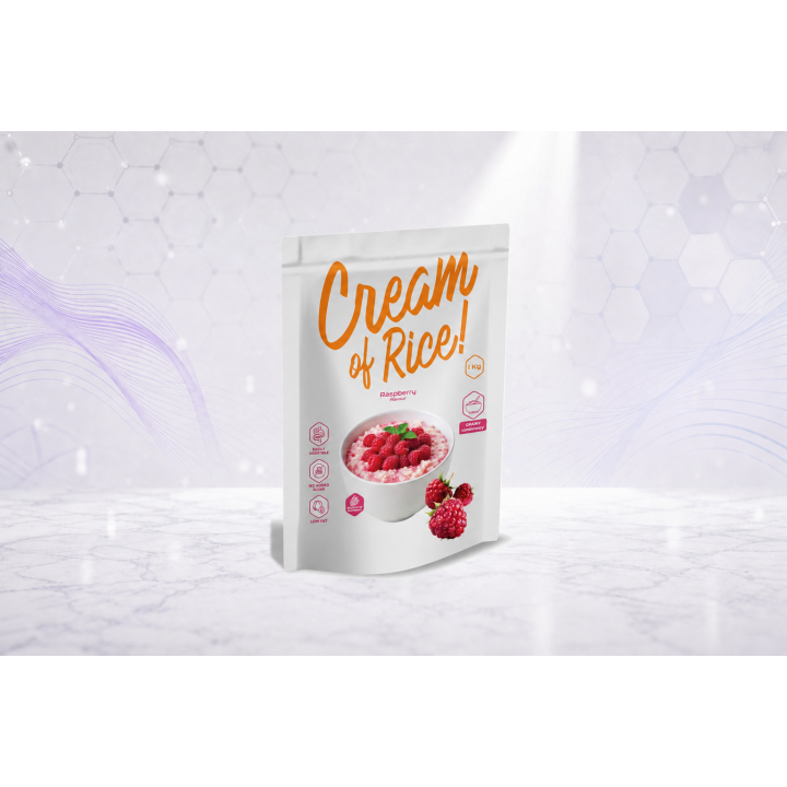 Cream of Rice Grainy, nutritious rice meal, 1 kg – RASPBERRY | Vyralon