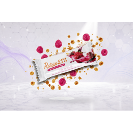 Crunchy 25% Protein Bar, 50g – RASPBERRY + MILK CHOCOLATE | Vyralon