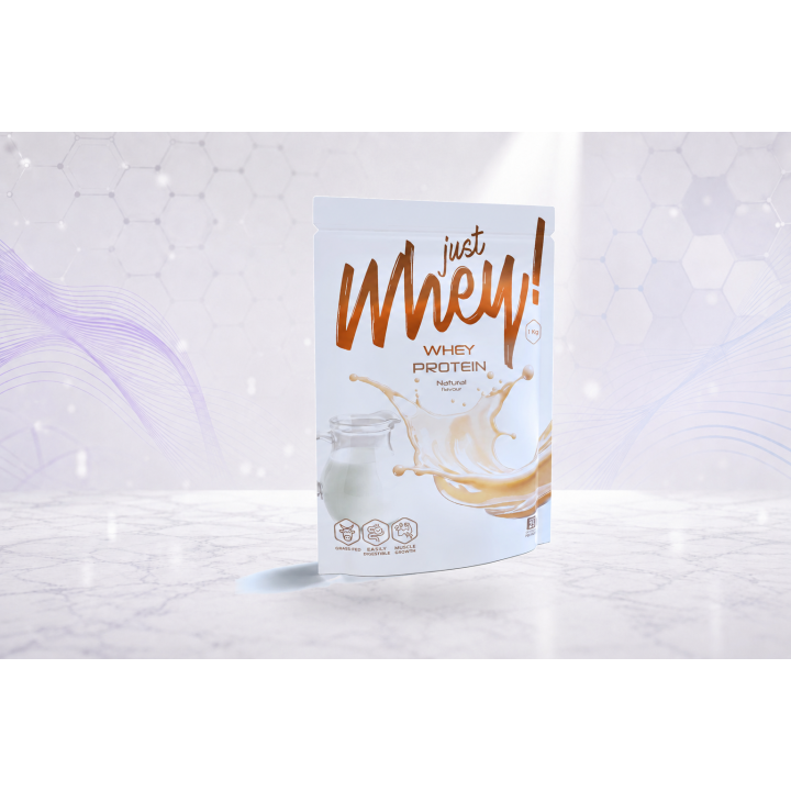 Just Whey! whey protein powder WPC, 1 kg – NATURAL | Vyralon