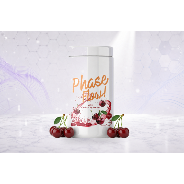 Phase Flow Intra Carbohydrates, carbohydrate mix powder, 1 kg – CHERRY | Vyralon