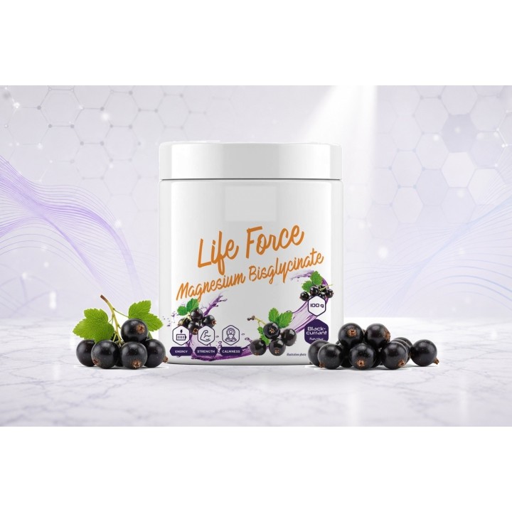 Life Force Magnesium Bisglycinate, powder – BLACKCURRANT | Vyralon
