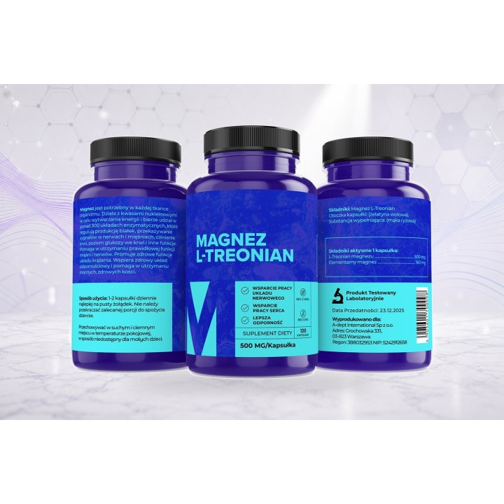 Magnesium L-Threonate 500 mg, 120 tabs | Vyralon